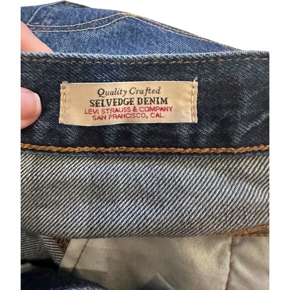 Levi's 501 90s Selvedge Jeans Men's 36x29 Levi's Premium Straight Leg Dark Wash - Picture 5 of 10